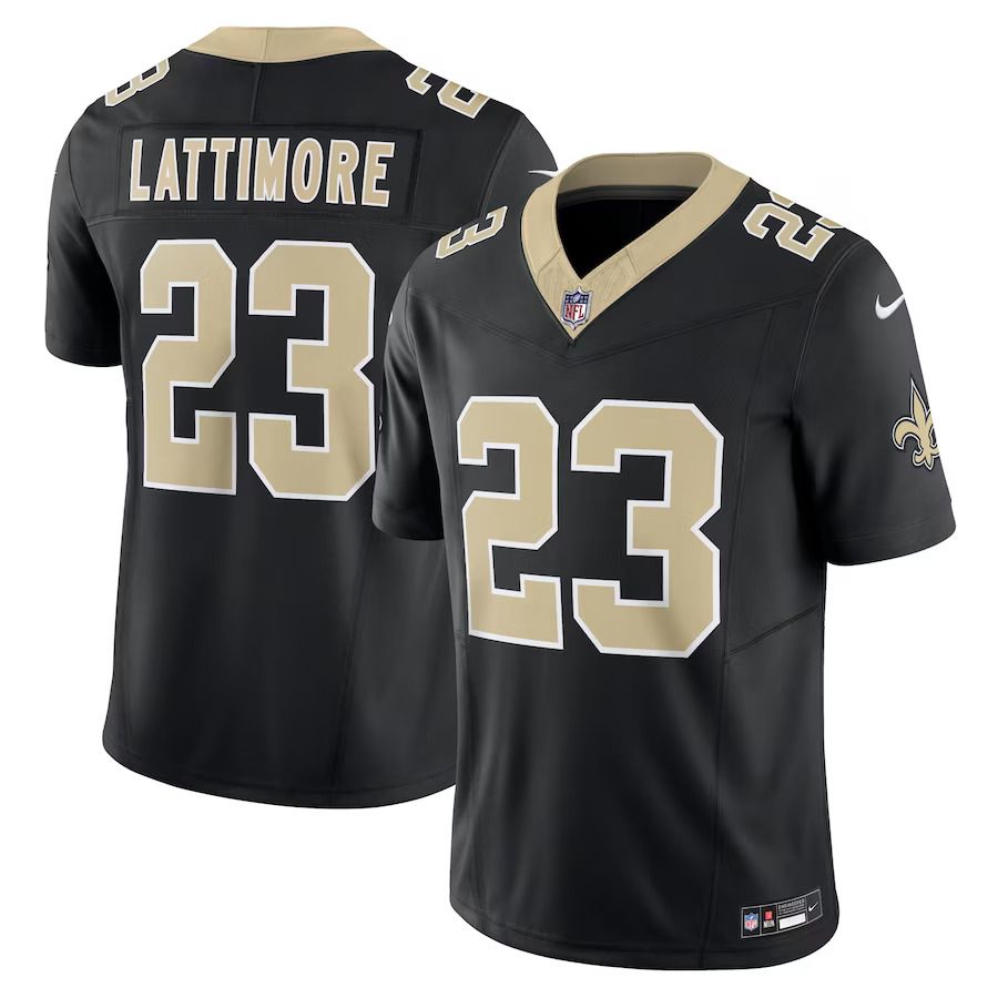 Men New Orleans Saints #23 Marshon Lattimore Nike Black Vapor F.U.S.E. Limited NFL Jersey